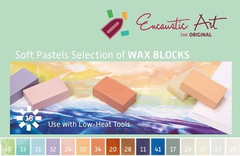# Encaustic 16 x Wax Blocks - Soft Pastel Selection